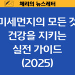 2025 미세먼지의 모든 것! 건강을 지키는 실전 가이드